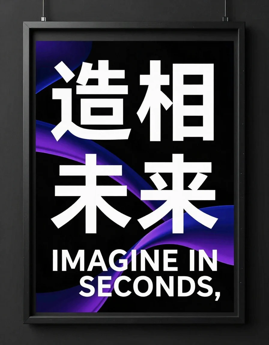 Z-Image bilingual poster test with Chinese and English headline text
